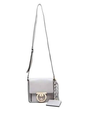 Ferragamo Pre-Owned 2000-2020s Gancini leather tassel shoulder bag - Grey