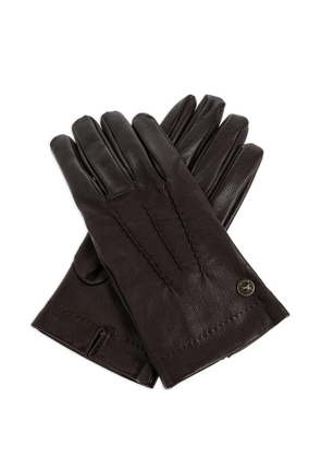 Burberry topstitched gloves - Brown