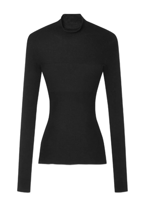 Versace high-neck ribbed-knit jumper - Black