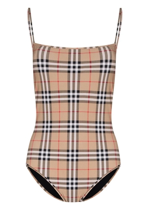 Burberry Vintage Check pattern swimsuit - Neutrals