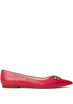 TWINSET oval-T leather ballerinas - Pink