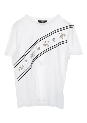 Fendi Pre-Owned 2010s FF calligraphy logo T-shirt - White