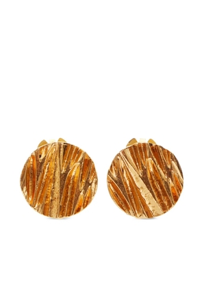 Saint Laurent Pre-Owned 2000s stud clip-on earrings - Gold
