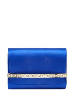 Jimmy Choo Pre-Owned crystal-embellished clutch bag - Blue