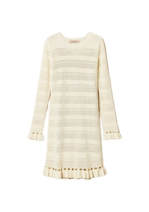 TWINSET ruffled knit dress - Neutrals