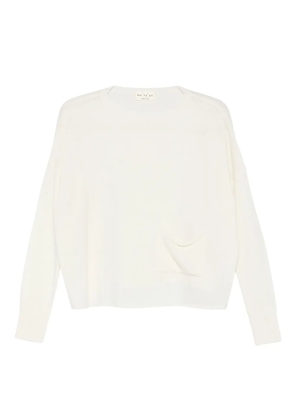 Ma'ry'ya round-neck sweater - White