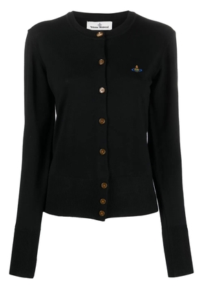 Vivienne Westwood Orb-embroidered wool cardigan - Black