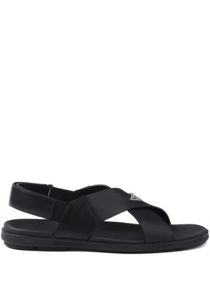 Prada cross-strap sandals - Black