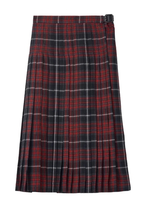 Burberry tartan-check pleated skirt - Red