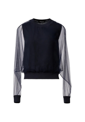 Fabiana Filippi sheer-sleeve blouse - Blue