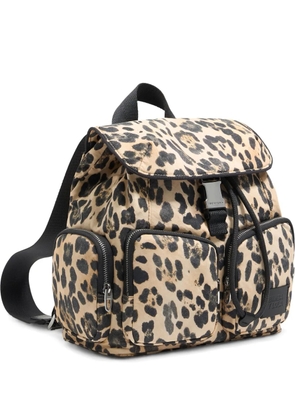 Bimba y Lola medium leopard-print backpack - Neutrals