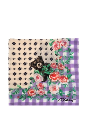 Moschino teddy-motif scarf - Neutrals
