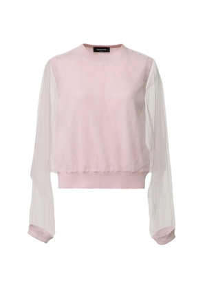 Fabiana Filippi sheer-sleeves blouse - Pink