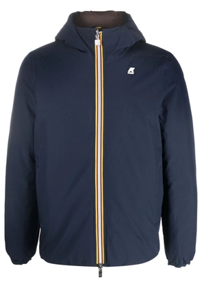 K-Way R&D reversible logo-appliqué down jacket - Blue