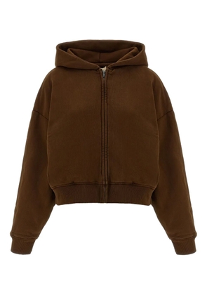 ENTIRE STUDIOS garment-dyed thermal hoodie - Brown