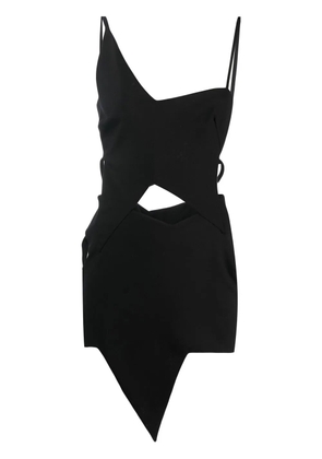 The Attico Astra asymmetric minidress - Black