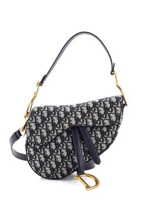 Christian Dior Pre-Owned Saddle Handbag with Strap Oblique Canvas Medium shoulder bag - Blue