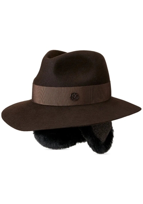 Maison Michel Rico wool-felt fedora hat - Brown
