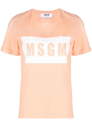 MSGM logo-print short-sleeve T-shirt - Orange