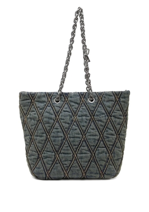 Diesel Charm-D quilted tote bag - Blue