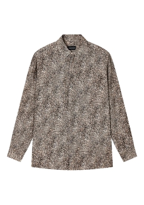 Emporio Armani animal-print shirt - Neutrals
