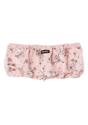 Miu Miu strapless bandeau blouse - Pink