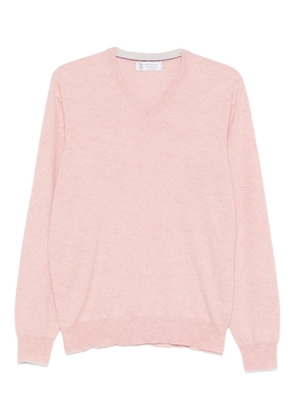 Brunello Cucinelli V-neck cashmere sweater - Pink