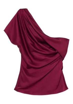 Simkhai draped one-shoulder blouse - Red