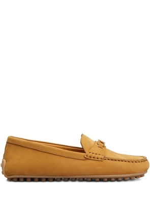 Tod's T-buckle topstitched loafers - Brown