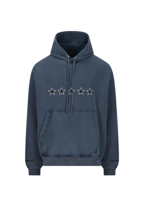 Balenciaga star-graphic hoodie - Blue