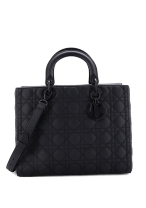 Christian Dior Pre-Owned Ultra Matte Lady Dior Bag Cannage Quilt Calfskin Large satchel - Black