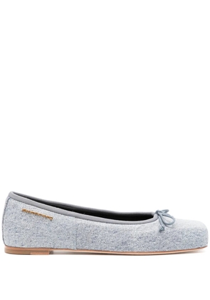 Alexander Wang Billie leather ballerina shoes - Blue