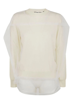 Comme Des Garçons wool sweatshirt - Neutrals