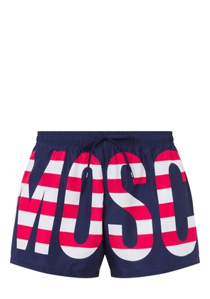 Moschino logo-print swim shorts - Blue