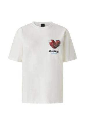 PINKO heart-print T-shirt - White