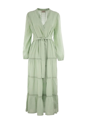 MC2 Saint Barth Leyde long-sleeve maxi dress - Green
