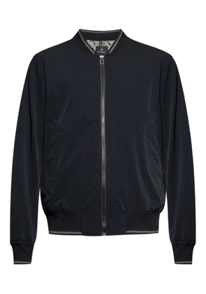 PS Paul Smith zip-fastening logo-plaque bomber jacket - Black