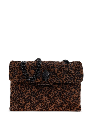 Kurt Geiger London Kensington leopard-print quilted shoulder bag - Brown