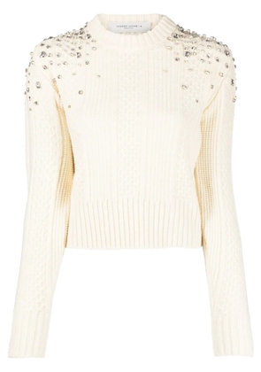 Golden Goose crystal-embellished virgin wool jumper - Neutrals