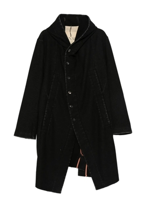 Masnada hooded button-fastening coat - Black