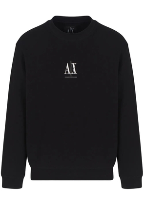 Armani Exchange logo-embroidered sweatshirt - Black
