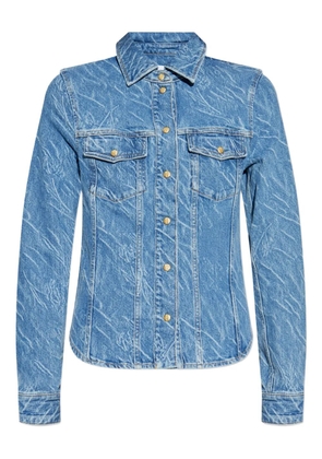 GANNI acid-wash denim shirt - Blue