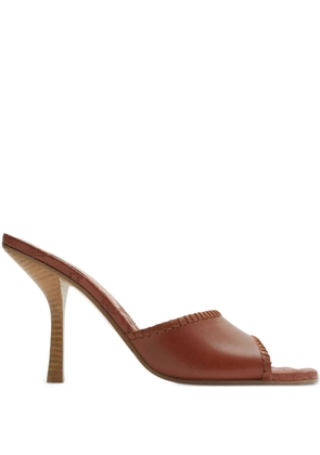 Burberry 90mm leather Cabana sandals - Brown