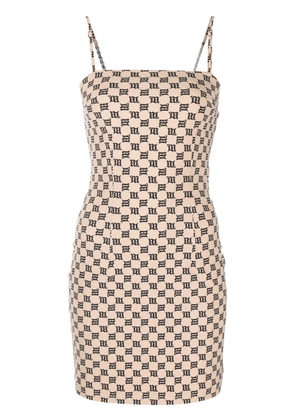 MISBHV monogram-print minidress - Neutrals