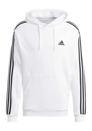 adidas stripes-detail hooded hoodie - White