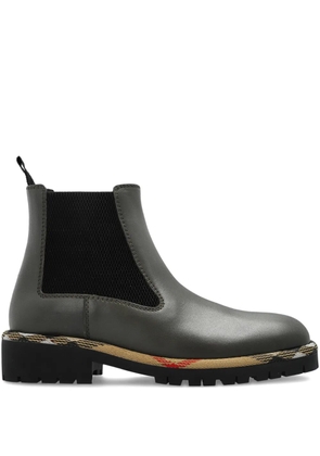 Burberry checked Chelsea ankle boots - Black