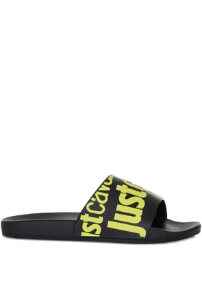 Just Cavalli logo-print slides - Black