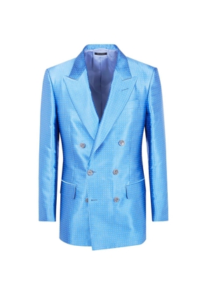 TOM FORD double-breasted polka-dot blazer - Blue
