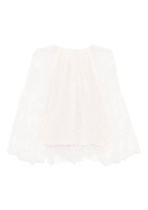 alice + olivia lace-detail blouse - White