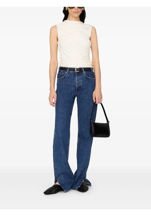 ANINE BING Lucia draped cowl-neck top - White